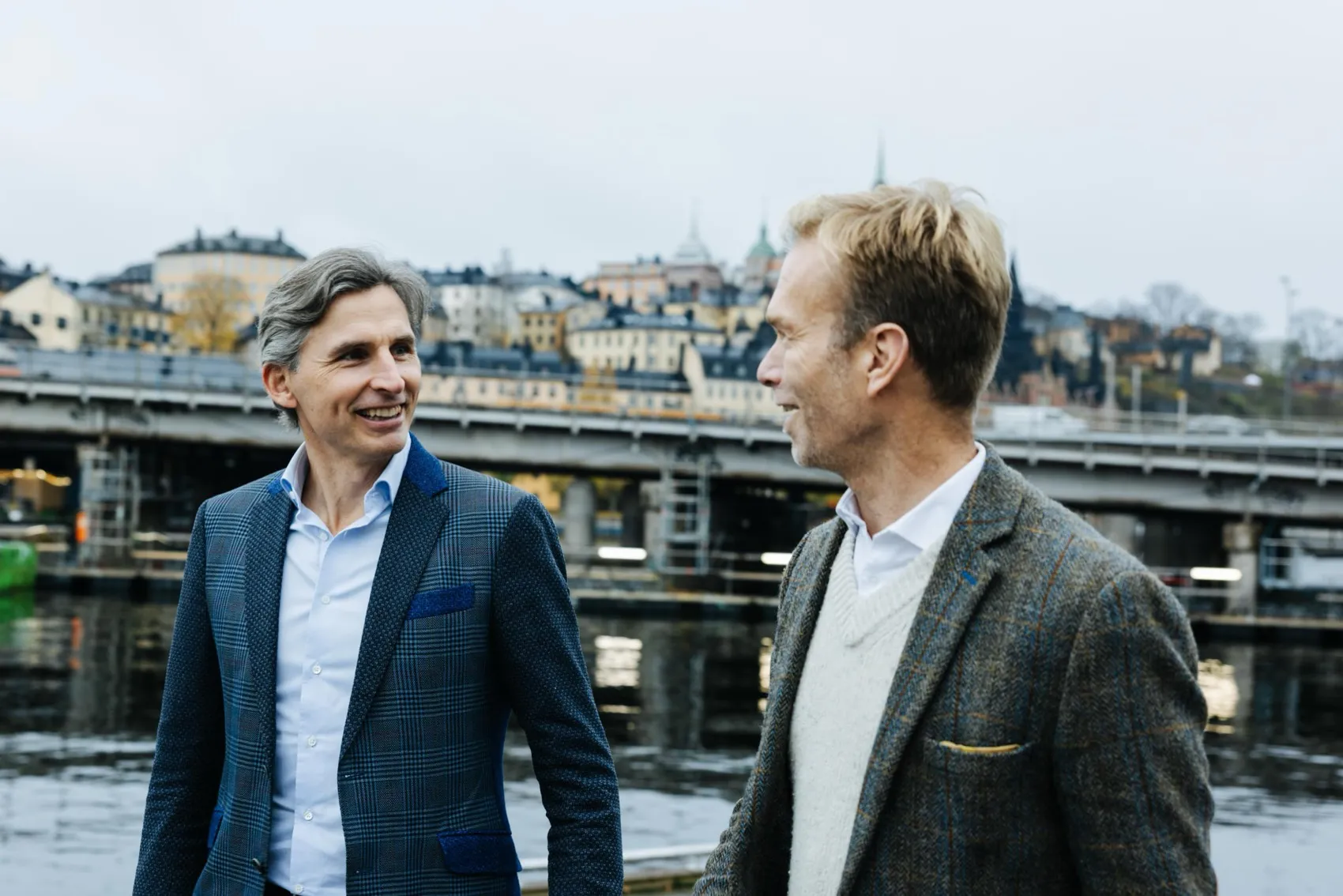 Two Stardust Search consultants talking on the quay